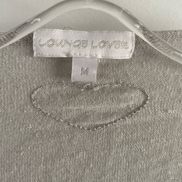 LOUNGE LOVER linen tunic cardigan sleep shirt robe nightdress pajamas S - Picture 2 of 6